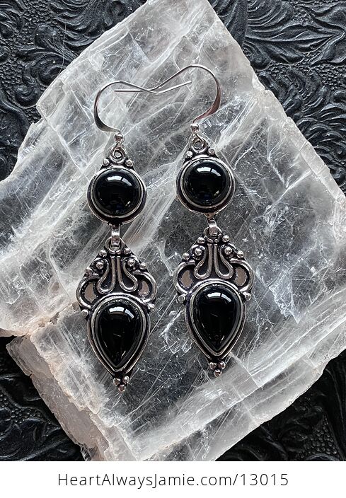 Black Onyx Earrings Stone Crystal Jewelry - #ezudqbzIRA4-1