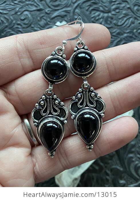 Black Onyx Earrings Stone Crystal Jewelry - #ezudqbzIRA4-2