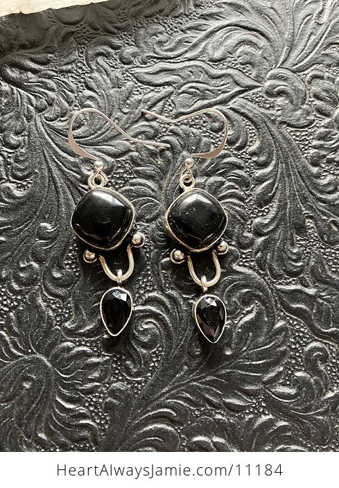 Black Onyx Stone Crystal Jewelry Earrings - #9jqWJtebx0w-3