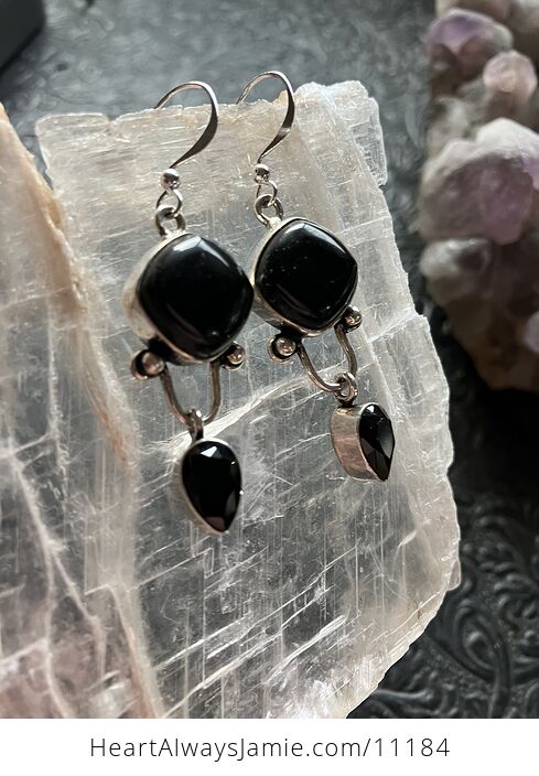 Black Onyx Stone Crystal Jewelry Earrings - #9jqWJtebx0w-6