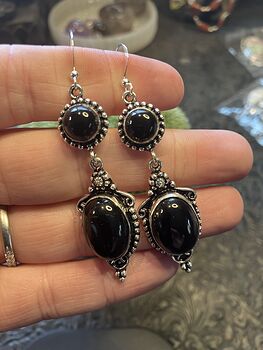 Black Onyx Stone Jewelry Crystal Earrings #4UwdyBFeSEc