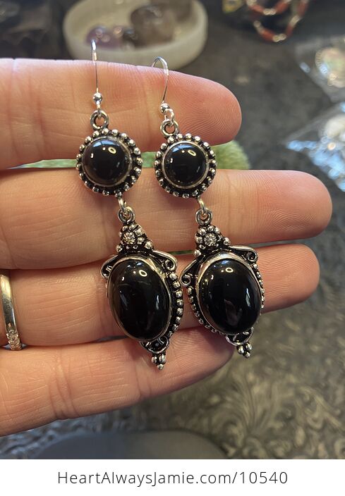 Black Onyx Stone Jewelry Crystal Earrings - #4UwdyBFeSEc-1