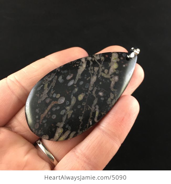 Black Plum Blossom Jasper Stone Jewelry Pendant - #uyoZjRvqwrc-3