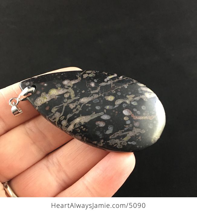 Black Plum Blossom Jasper Stone Jewelry Pendant - #uyoZjRvqwrc-4