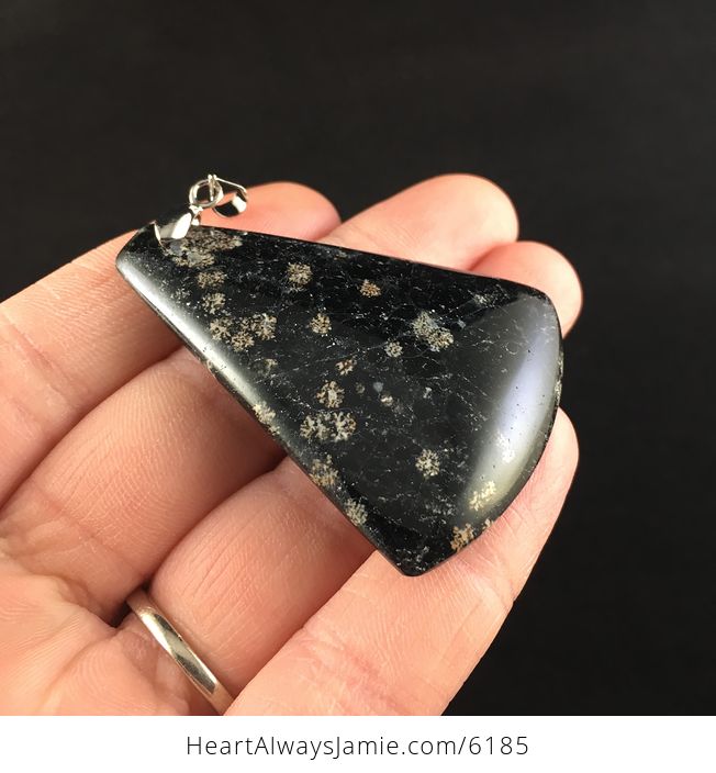 Black Plumite Jasper Stone Jewelry Pendant - #c6Q2FnGipeU-4