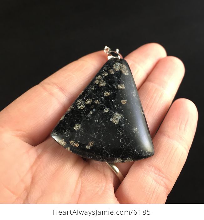 Black Plumite Jasper Stone Jewelry Pendant - #c6Q2FnGipeU-2