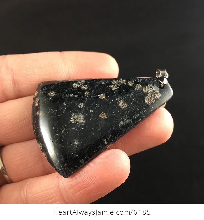 Black Plumite Jasper Stone Jewelry Pendant - #c6Q2FnGipeU-3