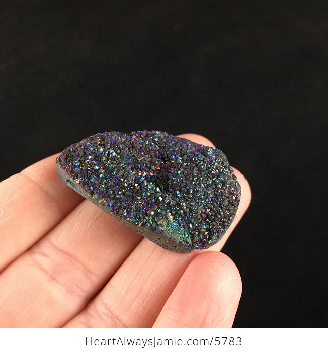 Black Rainbow Druzy Stone Jewelry Pendant - #nnqZpiSPH4Q-4