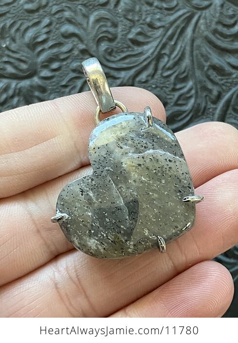 Black Sunstone Crystal Stone Jewelry Pendant - #fBN3Oxb4y0I-1