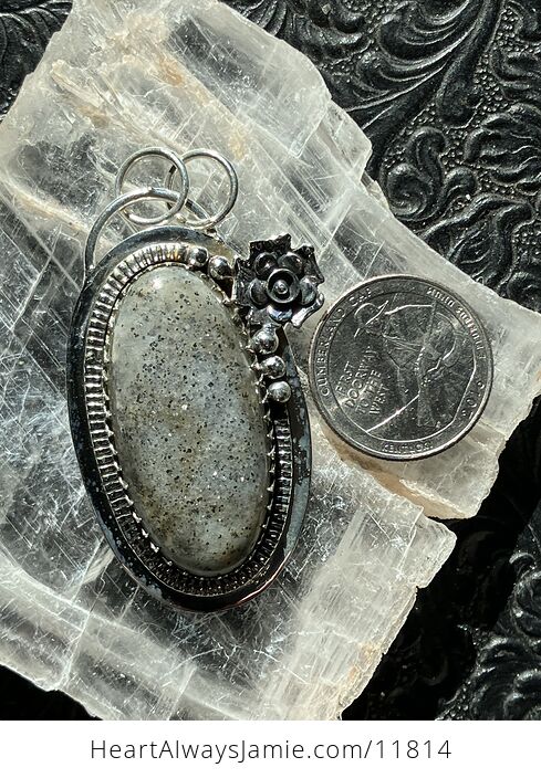Black Sunstone Crystal Stone Jewelry Pendant - #gn4Dp0xVLvI-3