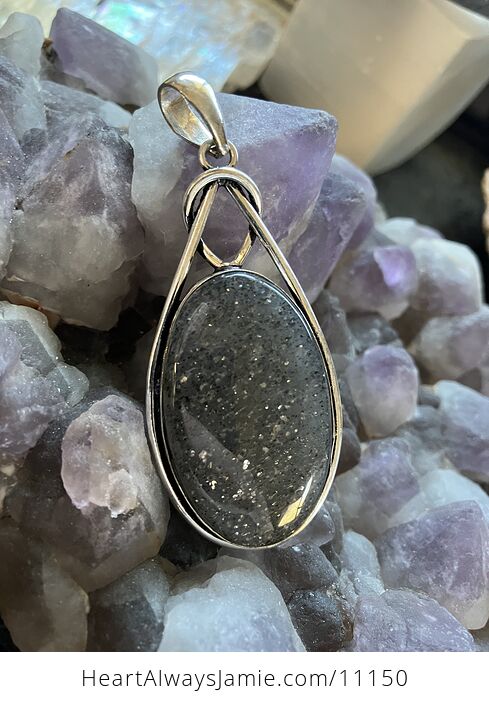 Black Sunstone Crystal Stone Jewelry Pendant - #zQ6vZTTdgCg-7