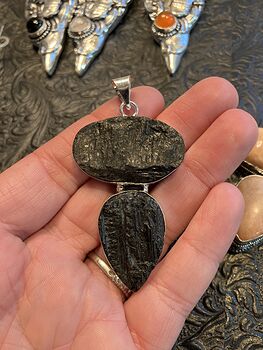 Black Tourmaline Crystal Stone Jewelry Pendant #HEy82XTR2Ow
