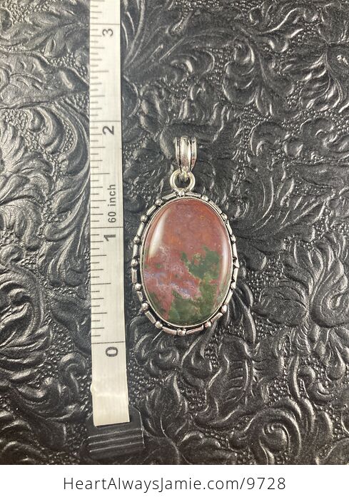 Bloodstone Crystal Stone Jewelry Pendant - #QRcTr8wrQKE-4