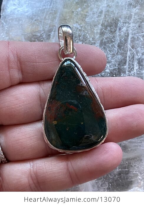 Bloodstone Pendant Crystal Stone Jewelry - #GcPEzM9wvQ0-8