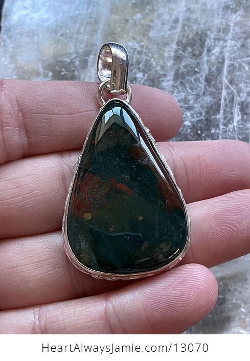 Bloodstone Pendant Crystal Stone Jewelry - #GcPEzM9wvQ0-7