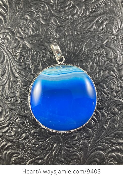 Blue Agate Crystal Stone Jewelry Pendant - #QF6M9sklYMA-1