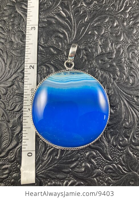Blue Agate Crystal Stone Jewelry Pendant - #QF6M9sklYMA-2