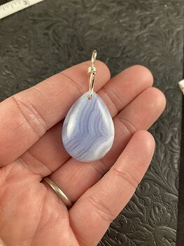 Blue Agate Stone Pendant Jewelry #gCBN5300hVo