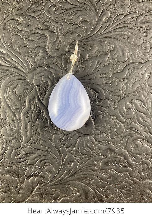 Blue Agate Stone Pendant Jewelry - #gCBN5300hVo-7