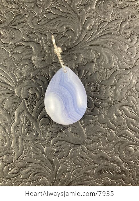 Blue Agate Stone Pendant Jewelry - #gCBN5300hVo-6