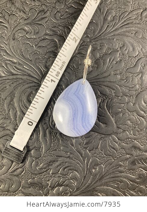 Blue Agate Stone Pendant Jewelry - #gCBN5300hVo-2