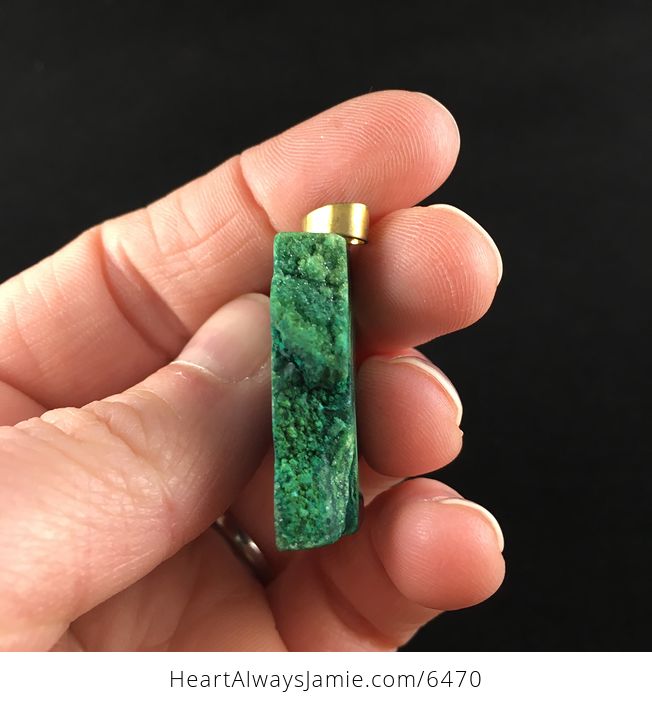 Blue and Green Druzy Agate Stone Jewelry Pendant - #GQhCsE9uK3s-4