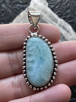 Blue and Green Larimar Stone Jewelry Crystal Pendant #SP3VqZi8xdw