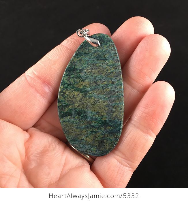 Blue and Green Serpentine Stone Jewelry Pendant - #979CBviHne8-6