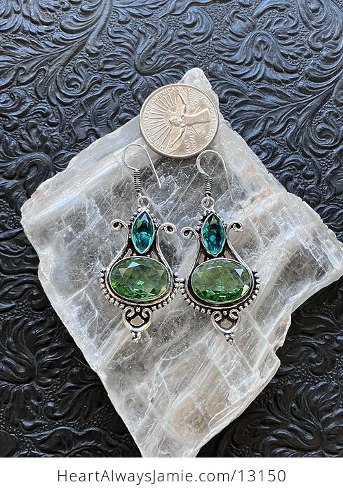 Blue and Green Witch Stone Crystal Jewelry Earrings - #kxoXNsSHl5g-7