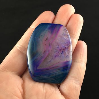 Blue and Purple Drusy Agate Stone Cabochon #BnnaT8pdyG8