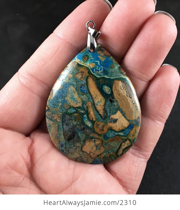 Blue and Tan Choi Finches Stone Jewelry Pendant - #CZjgtmUl5lk-1