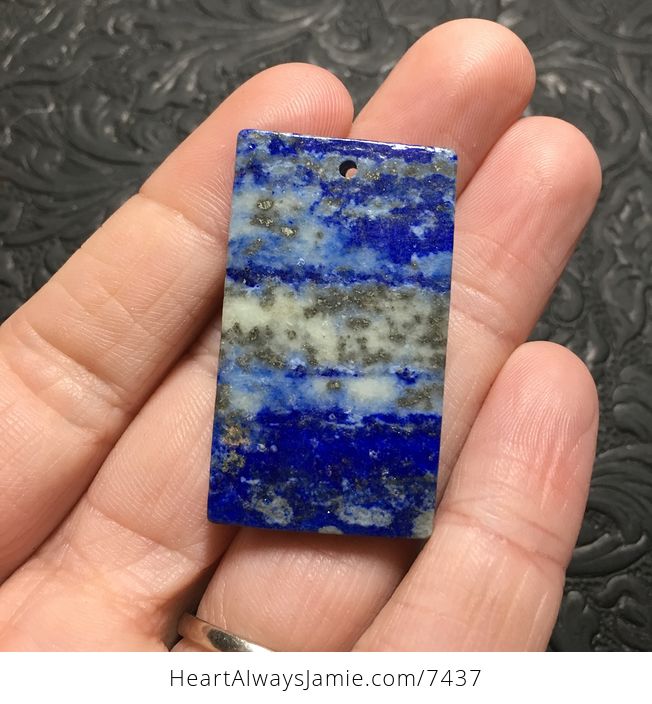 Blue and White Lapis Lazul Stone Jewelry Pendant - #20GkcRANaf8-1