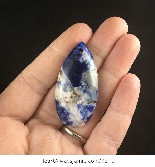 Blue and White Sodalite Stone Jewelry Pendant - #TndvbPRp31M-1