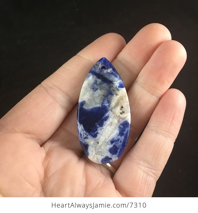 Blue and White Sodalite Stone Jewelry Pendant - #TndvbPRp31M-2