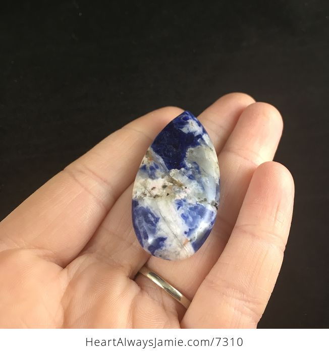 Blue and White Sodalite Stone Jewelry Pendant - #TndvbPRp31M-5