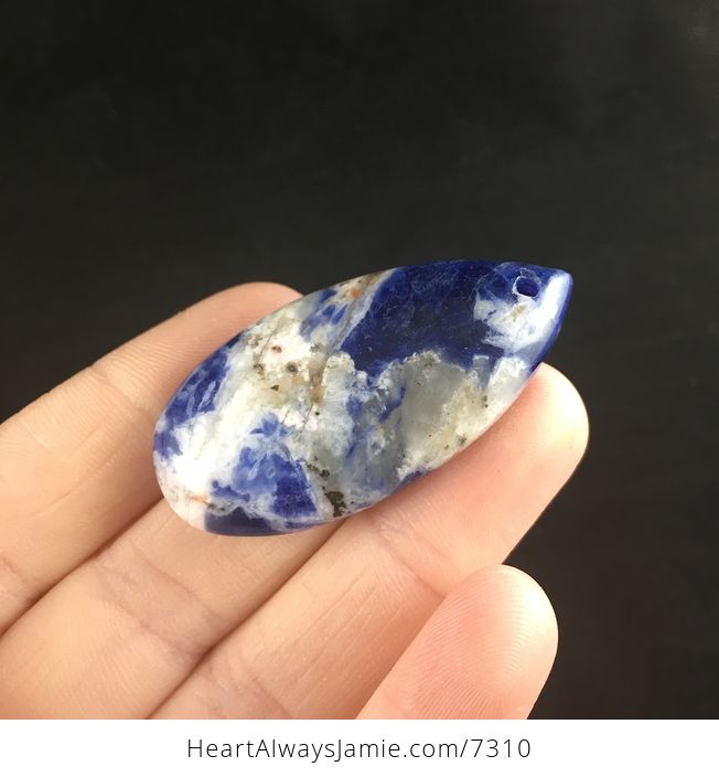 Blue and White Sodalite Stone Jewelry Pendant - #TndvbPRp31M-4