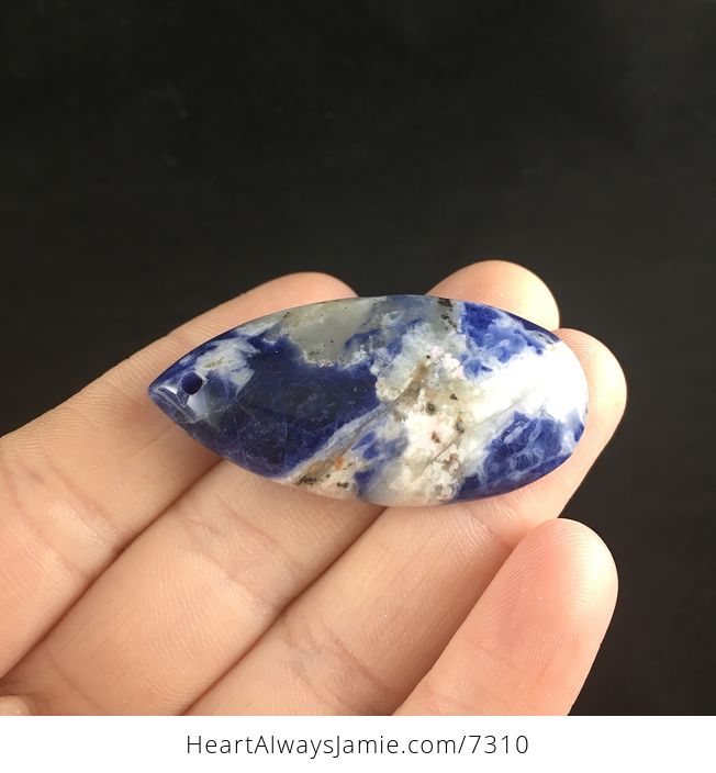 Blue and White Sodalite Stone Jewelry Pendant - #TndvbPRp31M-3