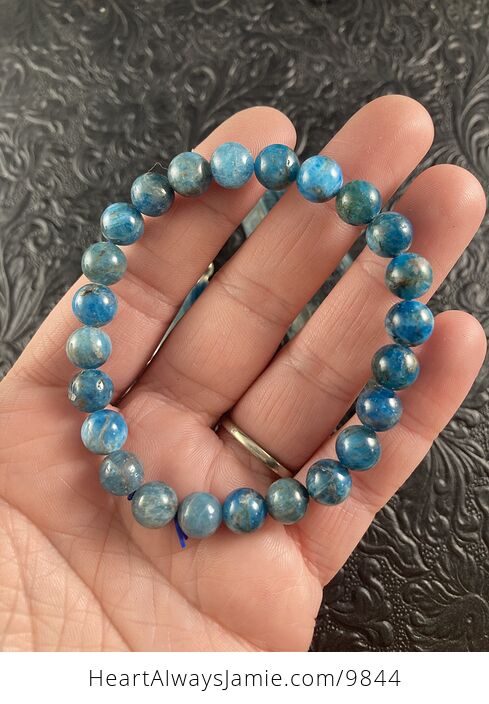 Blue Apatite Crystal Stone Jewelry Pendant Bracelet and Tower Gift Set - #pTi2rLHgzoM-10