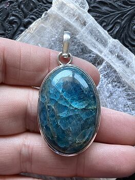Blue Apatite Stone Crystal Jewelry Pendant #edsme8I6zsk