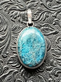 Blue Apatite Stone Crystal Jewelry Pendant #m1DRdmhJvN4
