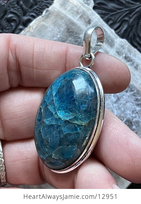 Blue Apatite Stone Crystal Jewelry Pendant - #edsme8I6zsk-7