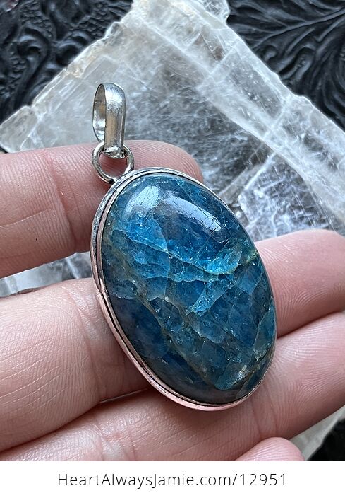 Blue Apatite Stone Crystal Jewelry Pendant - #edsme8I6zsk-3