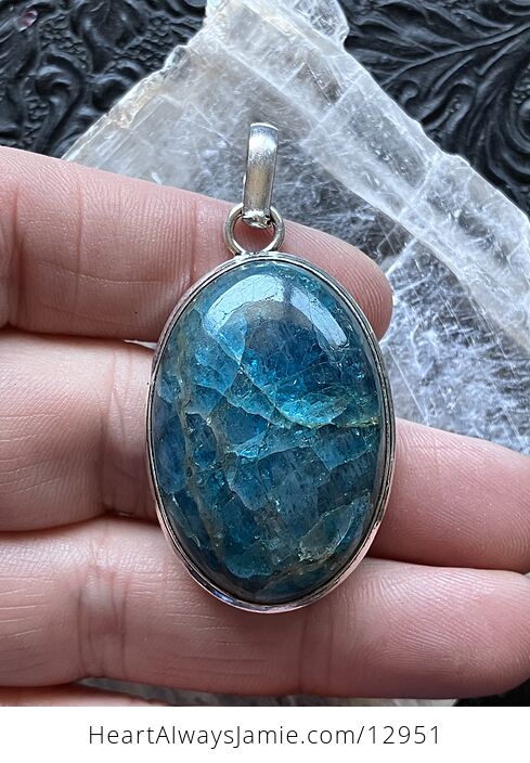 Blue Apatite Stone Crystal Jewelry Pendant - #edsme8I6zsk-1