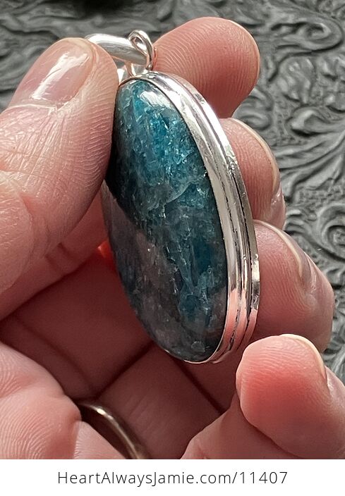 Blue Apatite Stone Crystal Jewelry Pendant - #m1DRdmhJvN4-4