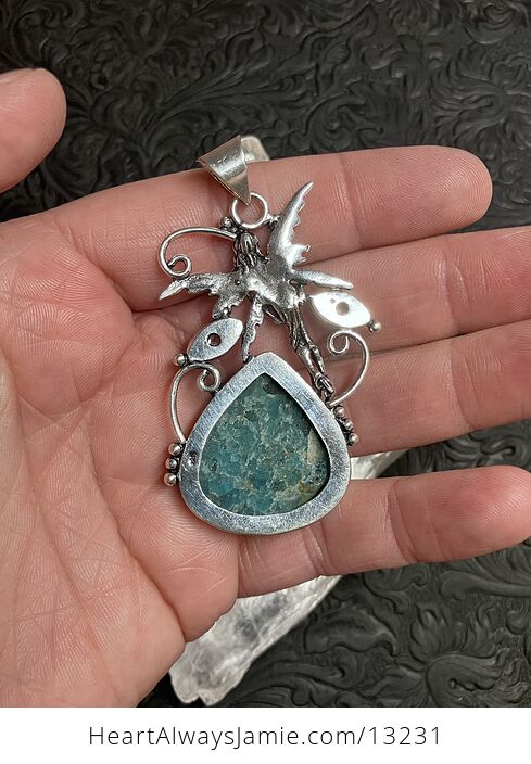 Blue Apatite Stone Fairy Crystal Jewelry Pendant - #VwW1lguex6g-7