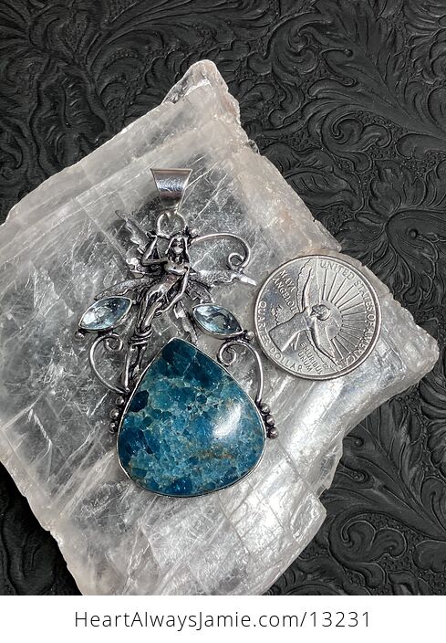 Blue Apatite Stone Fairy Crystal Jewelry Pendant - #VwW1lguex6g-3