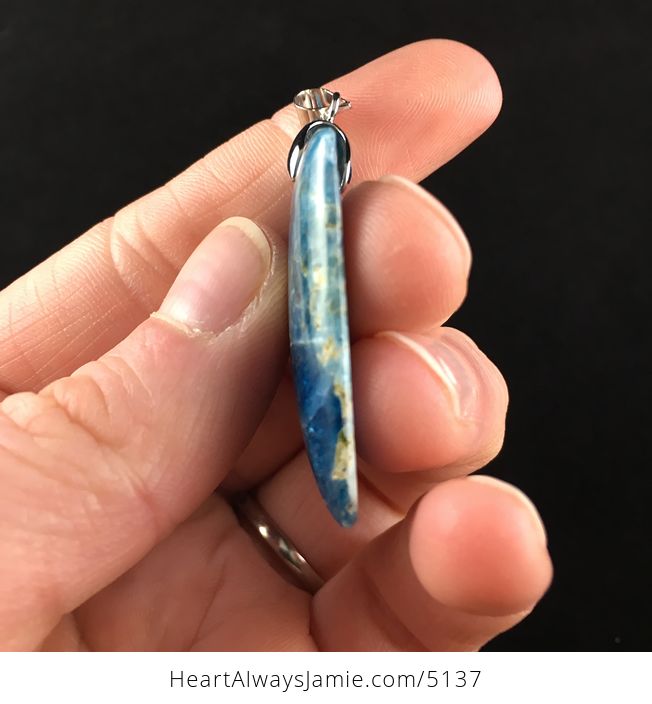 Blue Apatite Stone Jewelry Pendant - #yZsHQ6PHii0-5