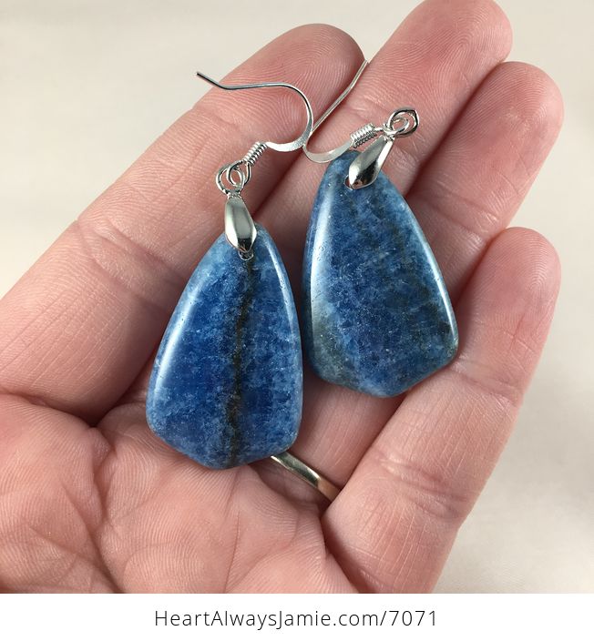 Blue Calcite Agate Stone Jewelry Earrings - #IMOEBoH7MVk-3