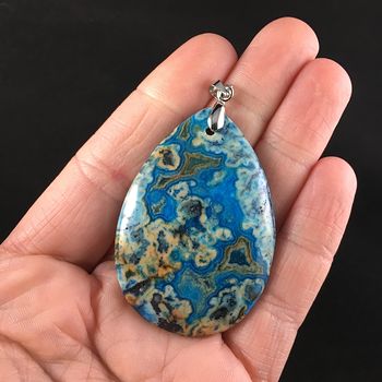 Blue Crazy Lace Agate Stone Jewelry Pendant #vzzzI5g9d30
