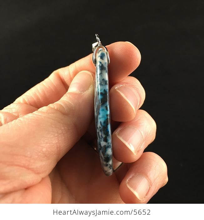 Blue Crazy Lace Agate Stone Jewelry Pendant - #Psui7ZK0oK4-5